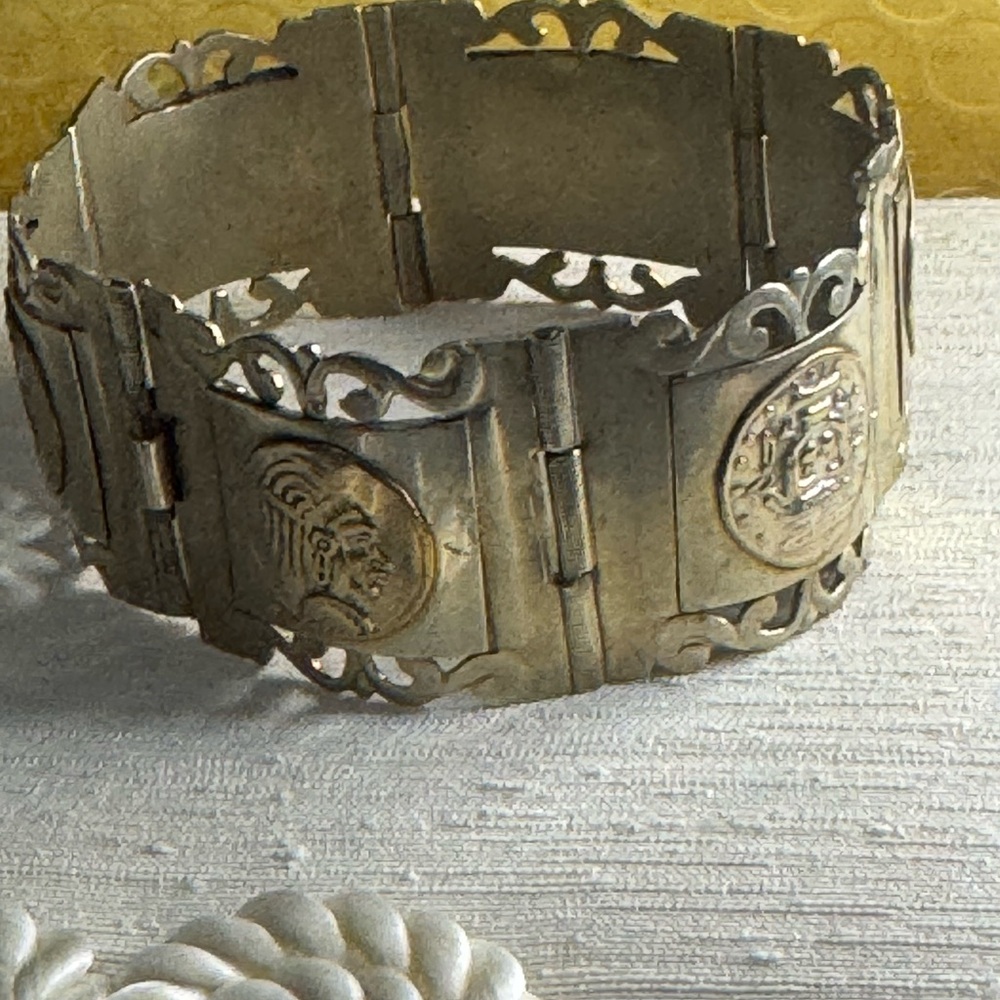 Sterling Aztec vintage bracelet